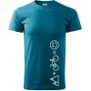 Hory bicykel úsmev - Klasické pánske tričko vyššej gramáže - 3XL ( Tmavý tyrkys )