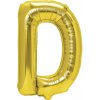 Party Zlatý fóliový balón písmeno D 40 cm