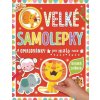 Velké samolepky a omalovánky pro malé ruce Divoká zvířata - Petit Véronique
