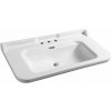 Kerasan WALDORF keramické umývadlo 120x55cm, 3 otvory pre batériu, biela 4144K1-3