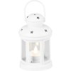 MagicHome MagicHome Lampášbiely s LED sviečkou 10x15 20 cm
