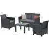 Súprava záhradného nábytku Claire VI so 4 miestami a stolom Orlando graphite