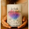Dekoračná palmová sviečka - Je skvelé poznať človeka ako Ty! Valec 13 cm / 7 cm 480g