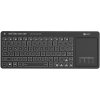 C-TECH klávesnica WLTK-03, Dual mode, BT5.0 + 2,4 GHzb, bezdrôtová s touchpadom, LED podsvetlenie, čierna