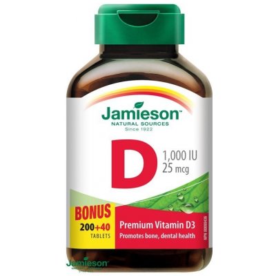 Jamieson Vitamín D3 1000 IU 240 tabliet