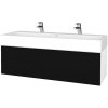 Dreja Umývadlová skrinka VARIANTE SZZ 120 pre úmyvadlo Duravit Vero - N01 Biela lesk / M17 Čierna mat