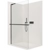 CERANO Sprchová zástena Walk-in Onyx L/P držiak L-ľavá čierna mat, transparent sklo 160x200