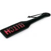 Plácačka EasyToys Black Leather Paddle BITCH čierna kožená