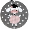 Dywany Łuszczów , Detský kusový koberec Petit Dolly sheep grey kruh, 120x120 (priemer) kruh, ružová, detská izba