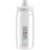 Fľaša FLY transparentná šedé logo - biely vrchnák 550 ML