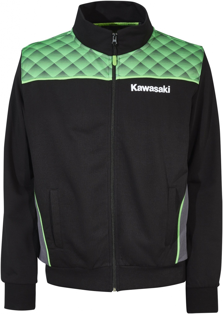 Kawasaki mikina Sports 20 zip black / green