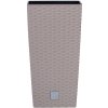 PROSPERPLAST Kvetináč RATO SQUARE plus vklad mocca 24cm