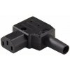 PREMIUMCORD Konektor napájecí 230V na (samice, IEC C14), úhlový