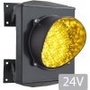 BranyPosuvne.sk Jednokomorový semafor, oranžový, LED, 24V, hliníkové telo, IP65