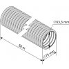 FV 0102 75 5000 - Flexibilné potrubie, ø75mm, 50m, antistatická úprava