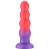 SuperLove Bumpy Silicone Anal Trainer Dildo 16cm Red-Purple