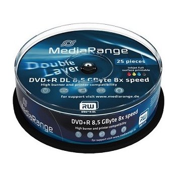 MediaRange DVD+R 8,5GB 8x, 25ks