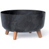 PROSPERPLAST Kvetináč GRACIA LOW BETON EFFECT 38 cm antracit