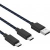 Venom VS5002 Dual Play & Charge USB Type-C nabíjací kábel, 3m (5031300050025)