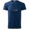 Stolný tenis jedným ťahom - Klasické pánske tričko - L ( Polnočná modrá )