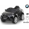 Beneo Elektrické autíčko BMW X6M jednomiestne Eva kolesá kožené sedadlo 12V 24 GHz DO 2X motor USB SD karta orginal licencia čierna