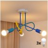 Helam LED Detský prisadený luster OXFORD 3xE27/15W/230V HE0496 + záruka 3 roky zadarmo + záruka 3 roky zadarmo