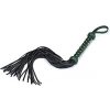 Liebe Seele Mossy Chic Heavy Leather Flogger with Studded Handle, luxusný kožený flogger