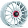 Alu disk OZ-RACING Šport SUPERTURISMO EVOLUZIONE WRC 8.5x20, 5x112, 79, ET30 WEISS LACKIERT + ROTE SCHRIFT