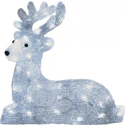 Emos Vianočný sob 40 LED, 31cm, vonkajší, časovač, studená biela DCFC06 - Vianočná dekorácia