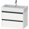 DURAVIT Ketho 2 závesná skrinka pod umývadlo, 2 zásuvky, 784 x 460 x 549 mm, biela matná, K25277018180000