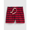 GAP Nohavice krátke Red-Black Stripes chlapec 18-24m