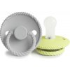 Frigg dvojbalenie silikon cumlíkov Silver Gray/ Green Tea