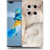 Picasee silikónový čierny obal pre Huawei Mate 40 Pro - Cream marble