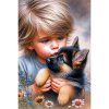 Diamantový obraz Chlapček a šteniatko