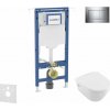 Geberit Duofix Set predstenovej inštalácie, klozetu a dosky Villeroy Boch, tlačidla Sigma20, DirectFlush, SoftClose, CeramicPlus, lesklý chróm/chróm mat SANI11CK1107