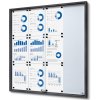 Jansen Display Interiérová vitrína 12 x A4 SLIM 906 x 948 mm