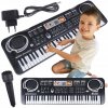 Klávesy Gordon 61 klávesov čierne s mikrofónom pre deti 3+