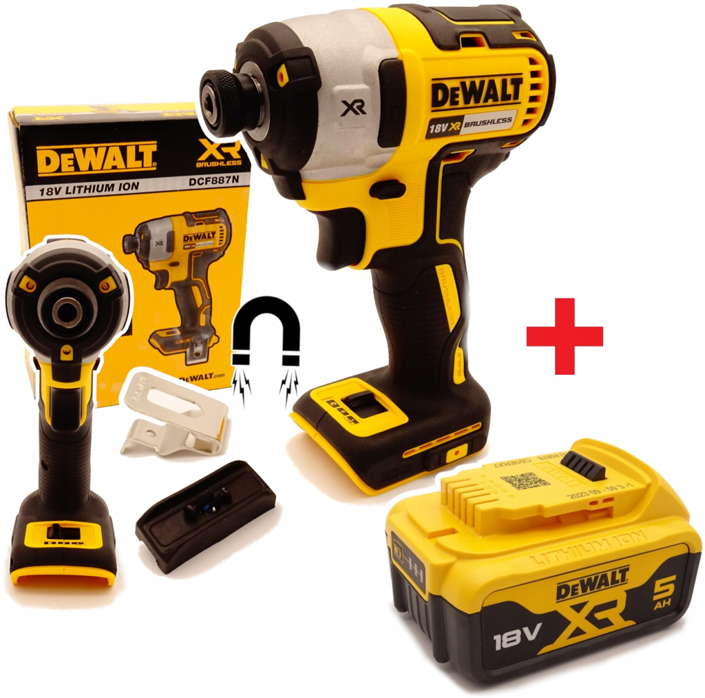 DeWalt DCF887D2: výkonná aku skrutkovač s dvojicou batérií pre efektívne šrubovanie a montáž.