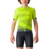 Castelli Aero kid jersey, Electric lime/ Belgian blue Veľkosť: 10 rokov Detský dres s krákym rukávom