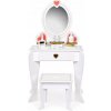 Detský drevený toaletný stolík veľký so zrkadlom pre dievča