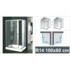 Aquatek MASTER MASTERR14CH100X8062 (Sprchový kút v celorámovom prevedení s kvalitným posuvným systémom )