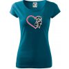 Nemecký ovčiak v srdci - Dámske tričko Pure - L ( Petrolejová )