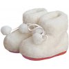 Dětské vlněné bačkory červené 15 - 16 cm