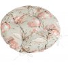 Bellatex Adela prešívaný okrúhly Ľalia losos, sivá, 40 x 40 cm