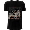 Led Zeppelin Tričko US 1975 Tour Flag Unisex Black 2XL