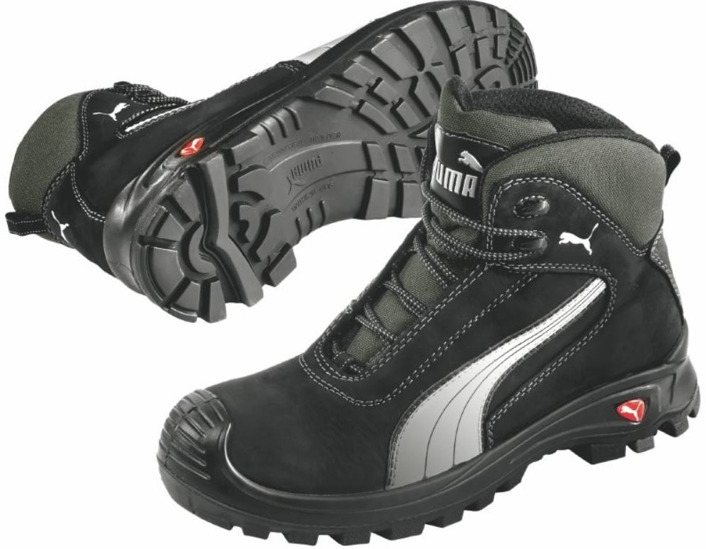 PUMA Cascades Mid S3 bezpečnostná obuv čierna
