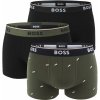 BOSS - boxerky 3PACK cotton stretch power design army green flag & black color combo - limitovaná fashion edícia (HUGO BOSS)-M (83-89 cm)