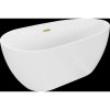 Mexen Eos voľne stojacia vaňa 170 x 75 cm, biela, prepad zlatý kartáčovaný - 52471707500-55