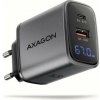 AXAGON ACU-PQ67D, GaN nabíjačka do siete 67W, výstup USB-A+USB-C, PD3.0/PPS/QC4+/SFC2.0/Apple, LCD Axagon