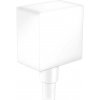 Hansgrohe FixFit - Nástenné kolienko Square so spätným ventilom, matná biela 26455700